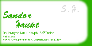 sandor haupt business card